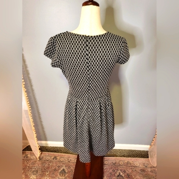 Maison Jules Black and White Pleated Dress - Picture 3 of 5